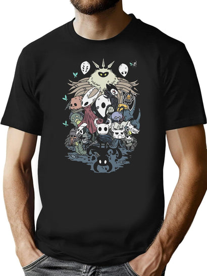 Hollow Knight Silksong Shirt Gothic Indie Game Tee T-Shirt for Men & Women, T-Shirts Graphic Tee - Black