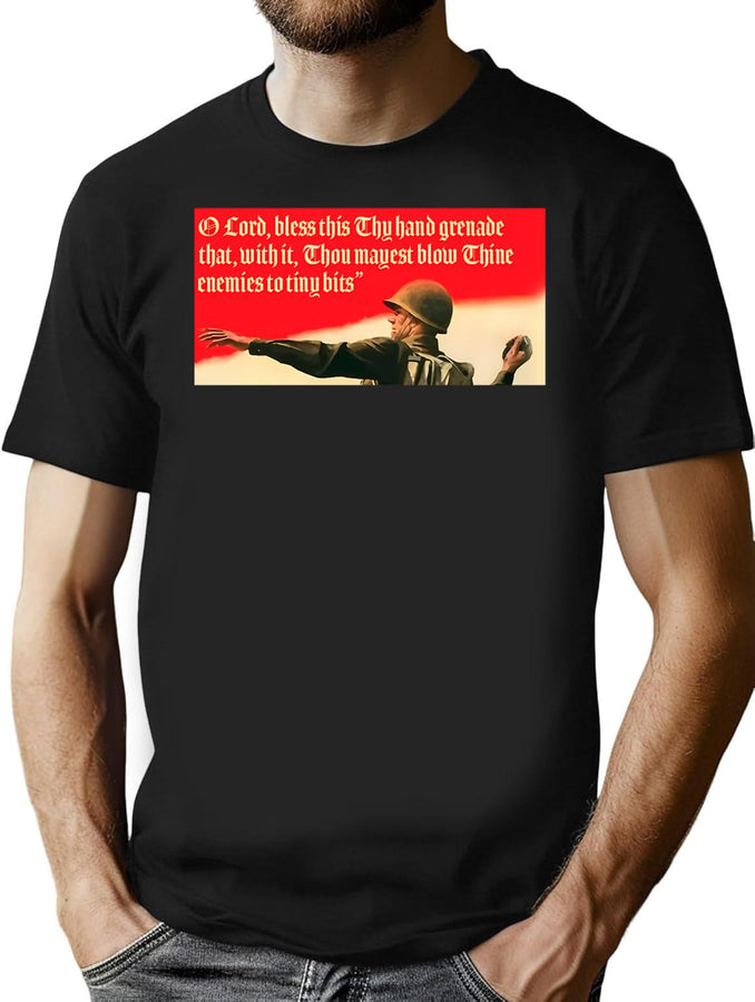 Holy Hand Grenade - Re-Imagined Ww2 Style T-Shirt for Men & Women, T-Shirts Graphic Tee - Black