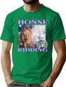 Honse Ridding Bootleg Graphic T-Shirt - Green