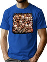 Horde Of The Undead Zombie Apocalypse Art T-Shirt for Men & Women, T-Shirts Graphic Tee - Blue