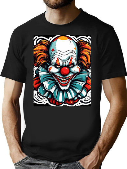 Horror Clown T-Shirt for Men & Women, T-Shirts Graphic Tee - Black
