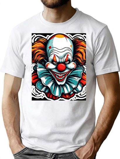 Horror Clown T-Shirt for Men & Women, T-Shirts Graphic Tee - Black