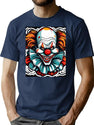 Horror Clown T-Shirt for Men & Women, T-Shirts Graphic Tee - Navy
