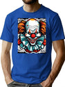 Horror Clown T-Shirt for Men & Women, T-Shirts Graphic Tee - Blue