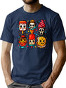 Horror Movie Popsicles Spooky Summer Treats T-Shirt for Men & Women, T-Shirts Graphic Tee - Navy