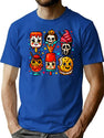 Horror Movie Popsicles Spooky Summer Treats T-Shirt for Men & Women, T-Shirts Graphic Tee - Blue