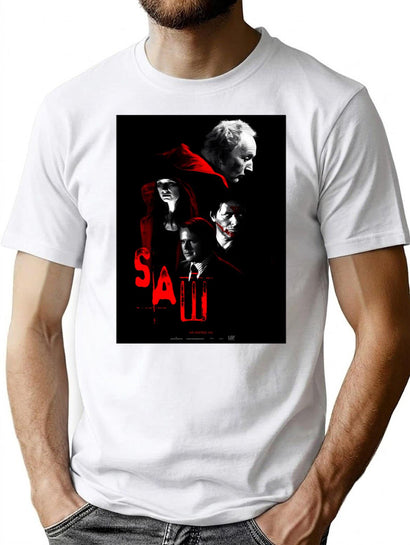 Horror Saw T-Shirt for Men & Women, T-Shirts Graphic Tee - Black