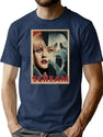 Horror Scream Post T-Shirt for Men & Women, T-Shirts Graphic Tee - Navy