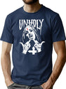 Horror Unholy Nun Tank Top T-Shirt for Men & Women, T-Shirts Graphic Tee - Navy
