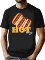 Hot Dog 90S Bootleg Design Bootleg Graphic T-Shirt - Black