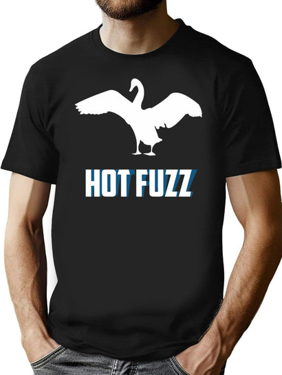 Hott Fuzz Minimal T-Shirt for Men & Women, T-Shirts Graphic Tee - Black