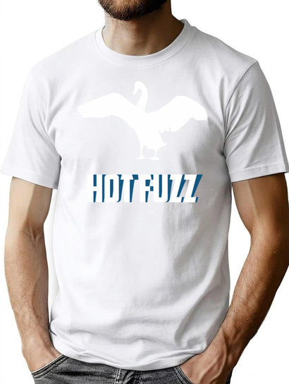 Hott Fuzz Minimal T-Shirt for Men & Women, T-Shirts Graphic Tee - Black