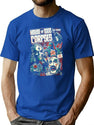 House of 1000 Corpses Fried Chicken and Gasoline T-Shirt for Men & Women, T-Shirts Graphic Tee - Blue