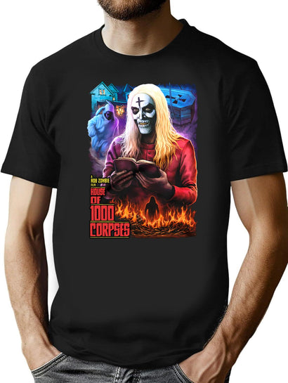 House of 1000 Corpses No Funny Books Black T-Shirt - Black