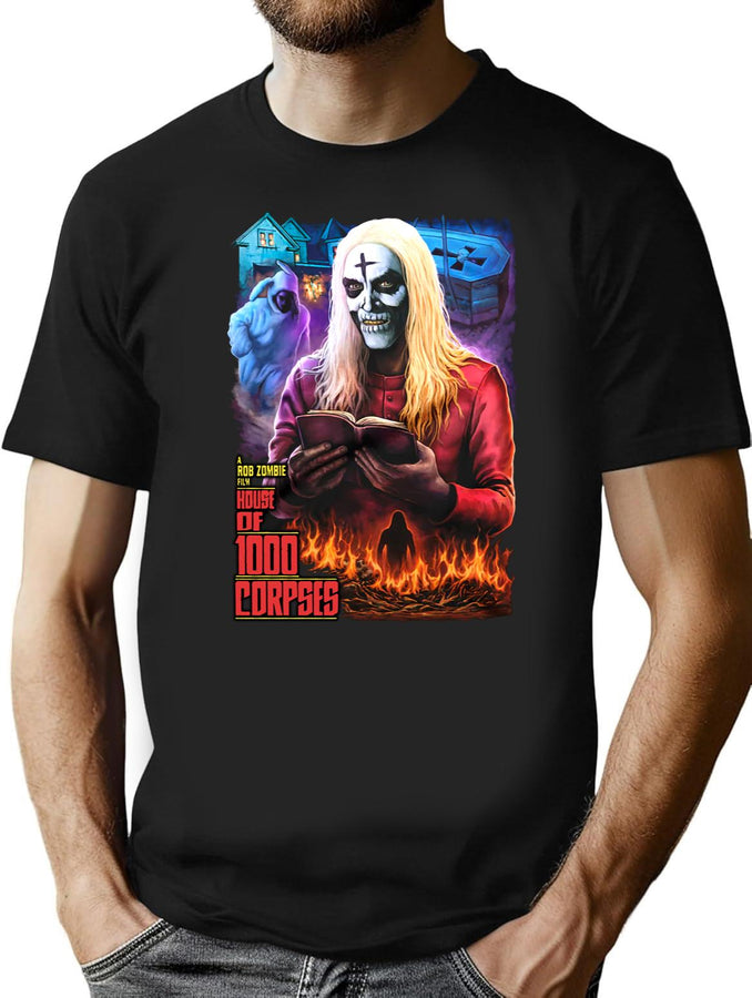 House of 1000 Corpses No Funny Books Black T-Shirt - Black