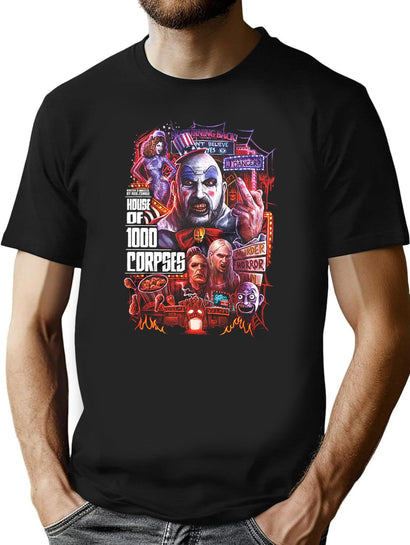 House of 1000 Corpses Theres No Turning Back T-Shirt for Men & Women, T-Shirts Graphic Tee - Black