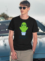 Hugz Cactus T-Shirt for Men & Women, T-Shirts Graphic Tee - Navy