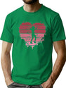 Hula Hoop Vintage Heart Gift For Valentine'S Day T-Shirt for Men & Women, T-Shirts Graphic Tee - Green