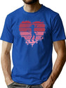 Hula Hoop Vintage Heart Gift For Valentine'S Day T-Shirt for Men & Women, T-Shirts Graphic Tee - Blue