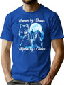 Human By Chance Alpha By Choice  Alpha Wolf Shirt Alpha Male Meme T Shirt Funny For Men And Women Premium Heavyweight Cotton T-Shirt - Blue