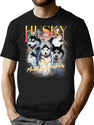 Husky The Motherfurker Bootleg 90S Cute Dogs Design Bootleg Graphic T-Shirt - Black