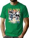 Husky The Motherfurker Bootleg 90S Cute Dogs Design Bootleg Graphic T-Shirt - Green