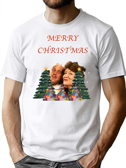 Hyacinth Bucket Christmas Premium Heavyweight Cotton T-Shirt - Black