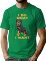I Do What I Want Rottweiler T-Shirt for Men & Women, T-Shirts Graphic Tee - Green