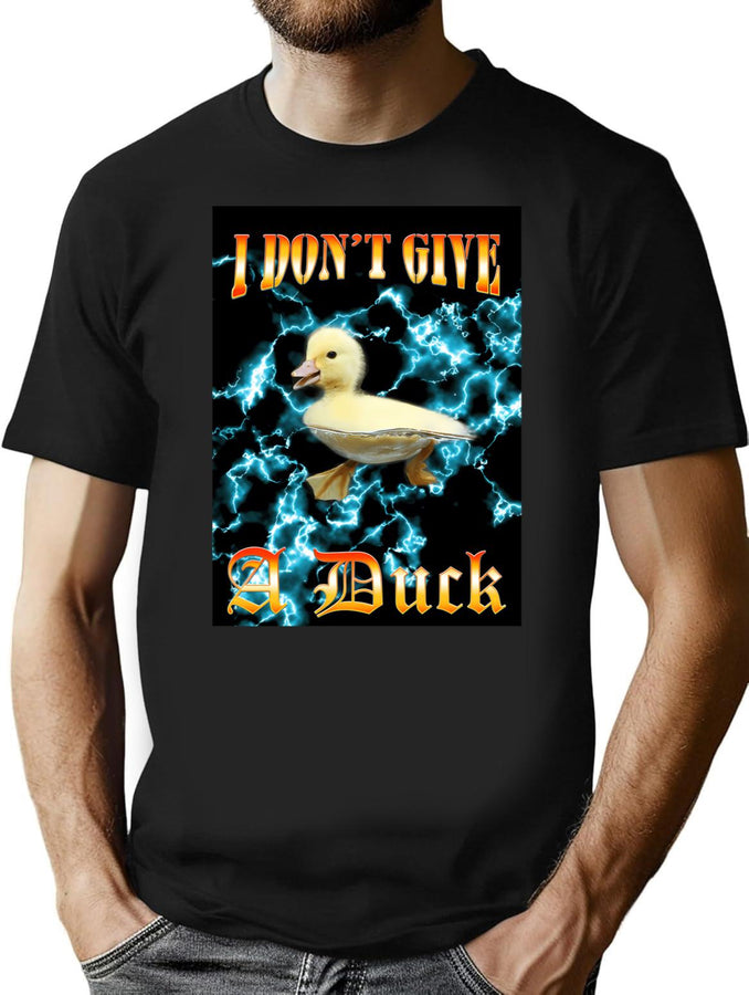 I Dont Give A Duck Bootleg Graphic T-Shirt - Black