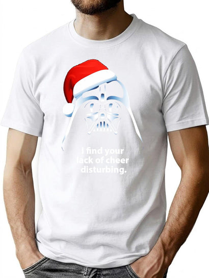I Find Lack Of Cheer Disturbing Christmas T-Shirt for Men & Women, T-Shirts Graphic Tee - Black