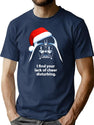 I Find Lack Of Cheer Disturbing Christmas T-Shirt for Men & Women, T-Shirts Graphic Tee - Navy