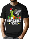 I Found The Christmas Pickle Funny Pickle Dabbing Dill T-Shirt for Men & Women, T-Shirts Graphic Tee - Black
