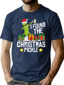 I Found The Christmas Pickle Funny Pickle Dabbing Dill T-Shirt for Men & Women, T-Shirts Graphic Tee - Navy