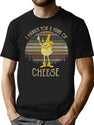 I Hanker For A Hunk Of Cheese Retro Vintage T-Shirt for Men & Women, T-Shirts Graphic Tee - Black