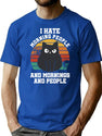 I Hate Morning People T-Shirt for Men & Women, T-Shirts Graphic Tee - Blue