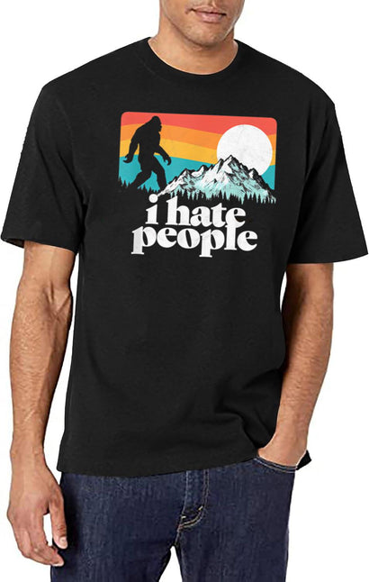 I Hate People T-Shirt for Men & Women, T-Shirts Graphic Tee - Black