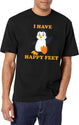 I Have Happy Feet Black T-Shirt - White
