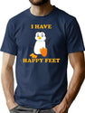 I Have Happy Feet Premium Heavyweight Cotton T-Shirt - Navy