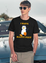 I Have Happy Feet Black T-Shirt - Navy