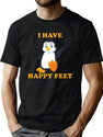 I Have Happy Feet Black T-Shirt - Green