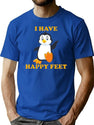 I Have Happy Feet Premium Heavyweight Cotton T-Shirt - Blue
