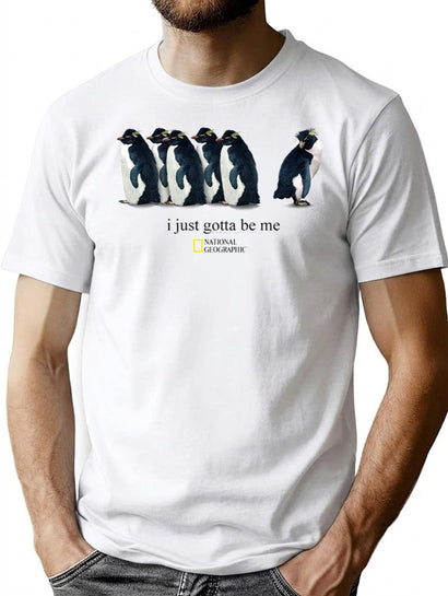 I Just Gotta Be Me Penguin T-Shirt for Men & Women, T-Shirts Graphic Tee - Black