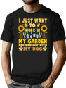 I Just Want To Work In My Garden And Hangout With My Dog T-Shirt for Men & Women, T-Shirts Graphic Tee - Black