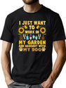 I Just Want To Work In My Garden And Hangout With My Dog T-Shirt for Men & Women, T-Shirts Graphic Tee - Green