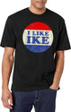 I Like Ike Political Button Vintage Distressed T-Shirt for Men & Women, T-Shirts Graphic Tee - White