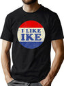 I Like Ike Political Button Vintage Distressed T-Shirt for Men & Women, T-Shirts Graphic Tee - Green
