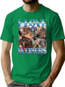 I Love Dachshund 90S Bootleg Style Bootleg Graphic T-Shirt - Green