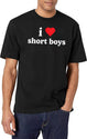 I Love Short Boys T-Shirt for Men & Women, T-Shirts Graphic Tee - White