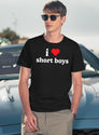 I Love Short Boys T-Shirt for Men & Women, T-Shirts Graphic Tee - Navy
