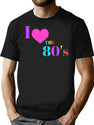 I Love The 80'S T-Shirt for Men & Women, T-Shirts Graphic Tee - Black